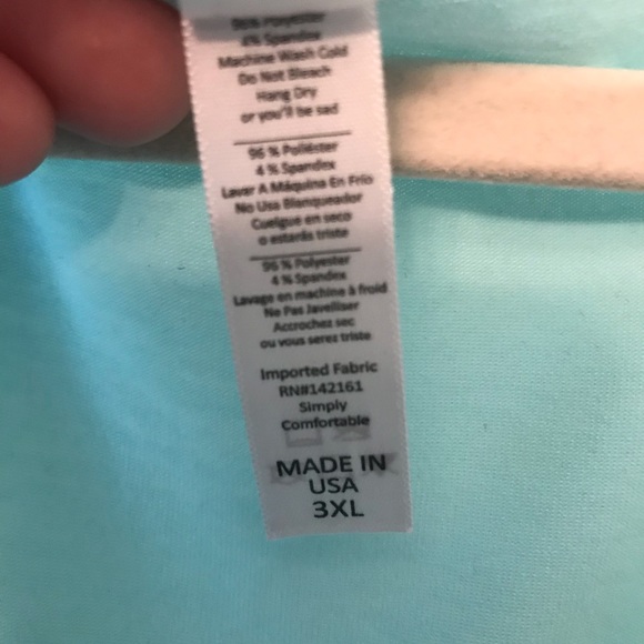 Lularoe light teal perfect t 3xl BNWT - Picture 3 of 4